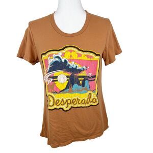 Bandit Brand Shirt Women Medium Brown Western Desperado Short Sleeve Tee